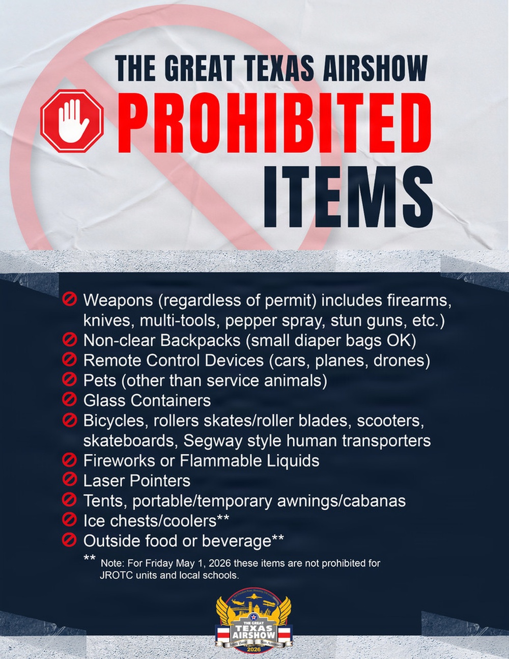 Prohibited item list