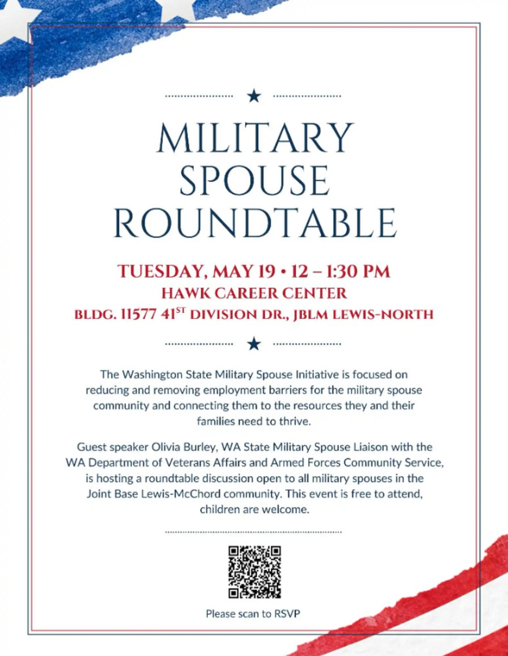 JBLM military spouses can share feedback at roundtable event