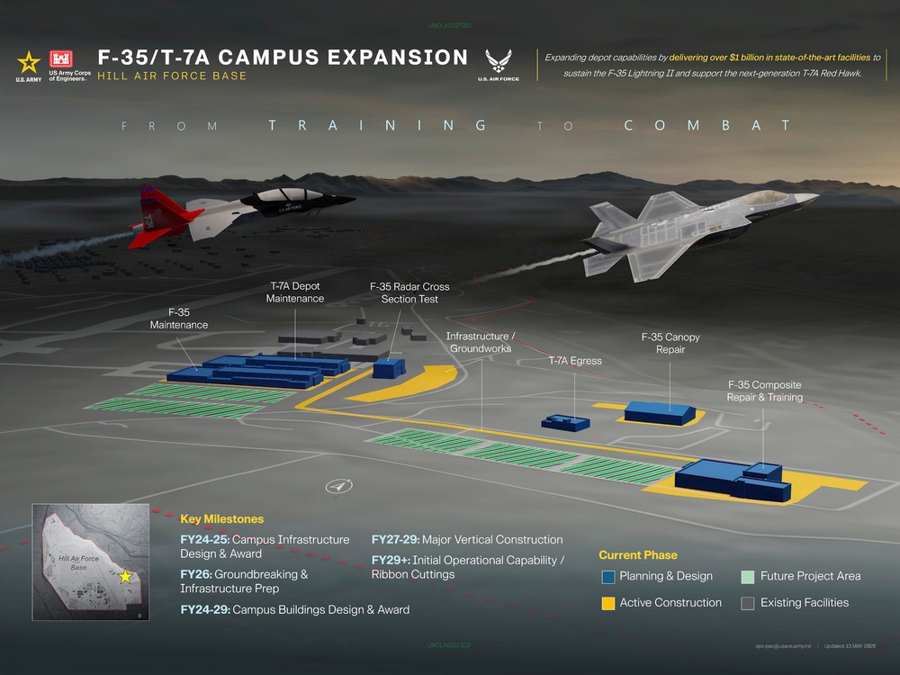 Hill AFB F-35/T-7A East Campus Expansion Infographic