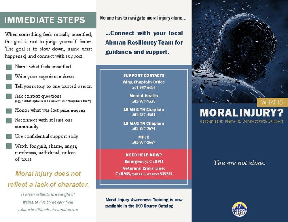 Moral injury brochure provides support resources for Airmen