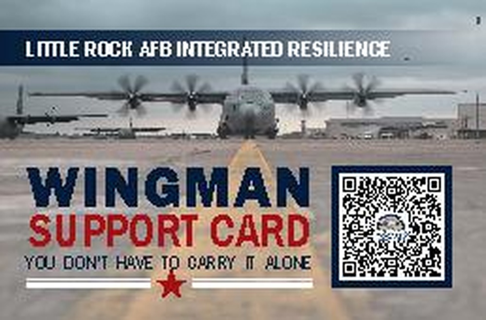 Wingman Support Card graphic highlights resiliency and crisis support resources for Airmen