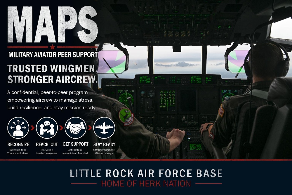 MAPS graphic promotes peer support and resiliency among military aviators at Little Rock AFB