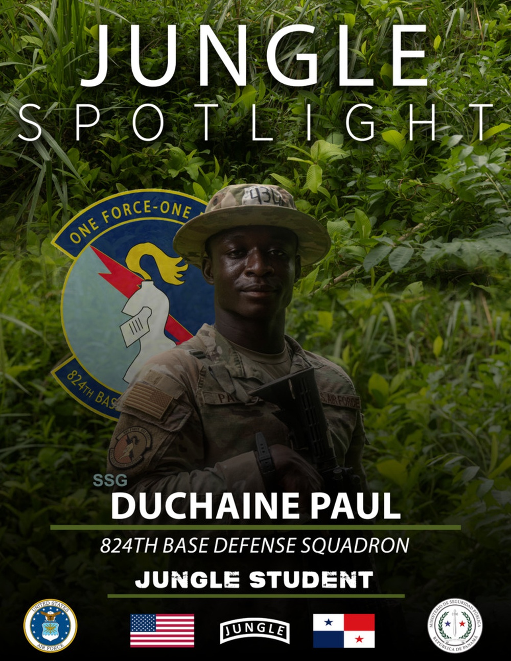 Jungle Spotlight: Staff Sgt. Duchaine Paul, 824th Base Defense Squadron