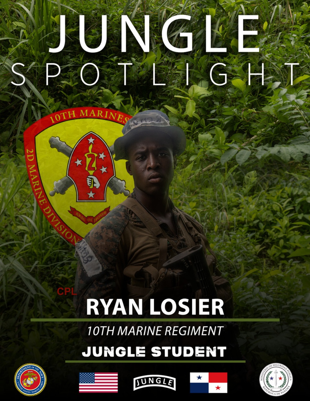 Jungle Spotlight: Cpl. Ryan Losier, 10th Marine Regiment
