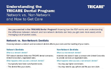 Understanding the TRICARE Dental Program: Network vs. Non-Network and How to Get Care