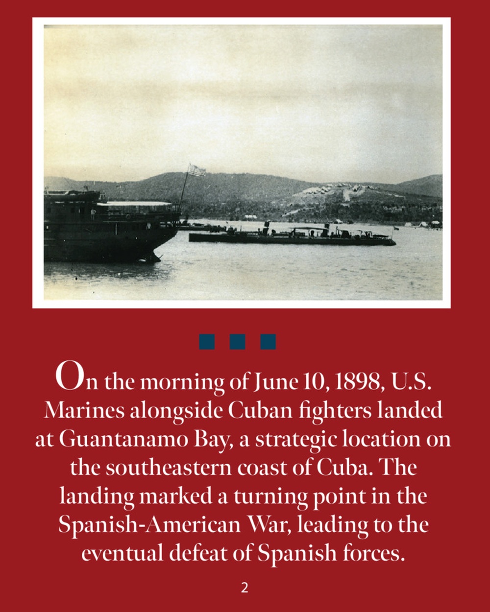 Battle of Guantanamo Bay in Cuba June 1898