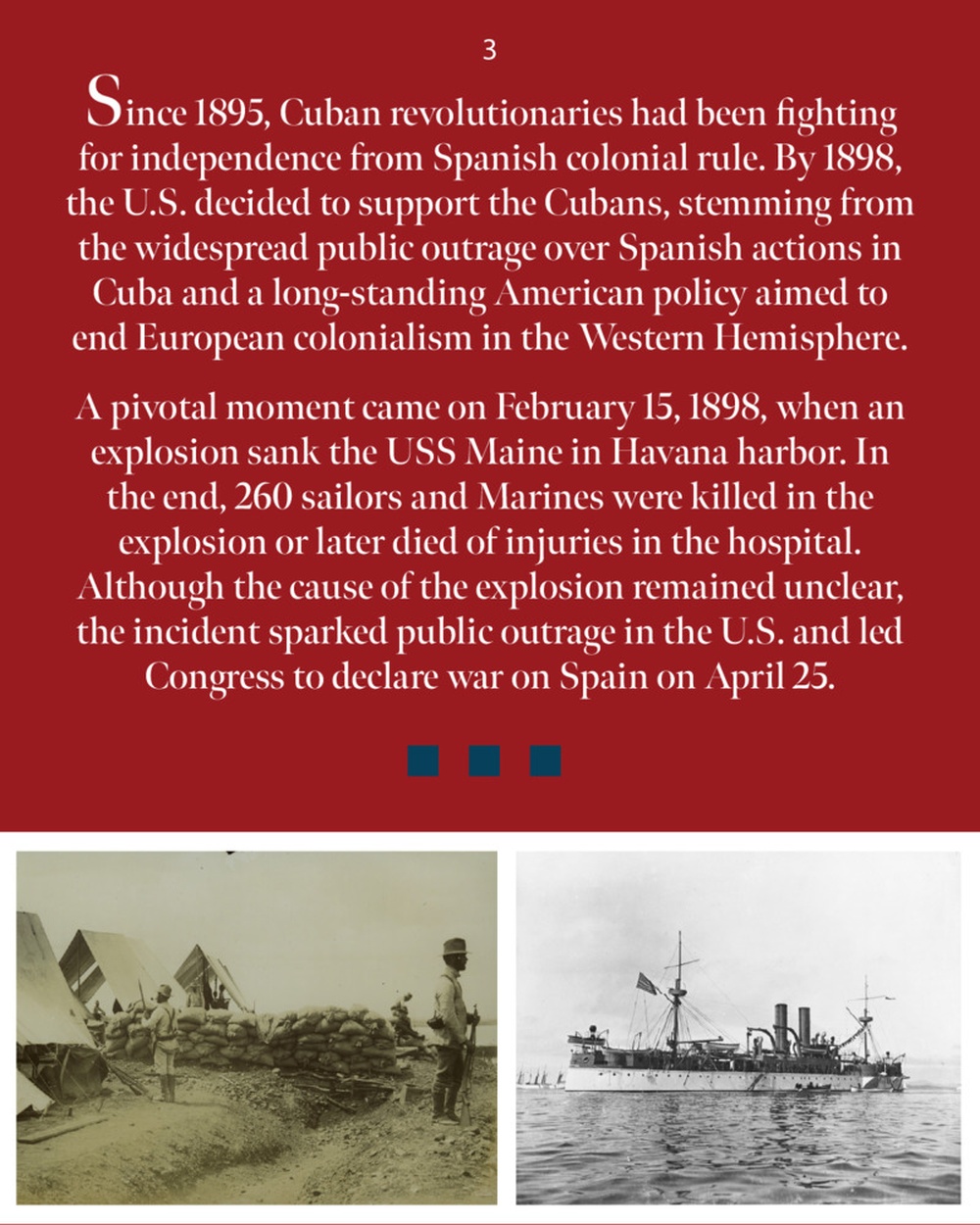 Battle of Guantanamo Bay in Cuba June 1898