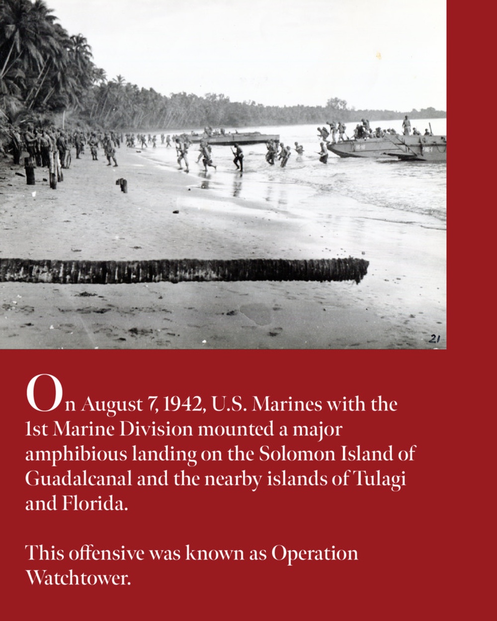Battle of Guadalcanal in the Solomon Islands 1942