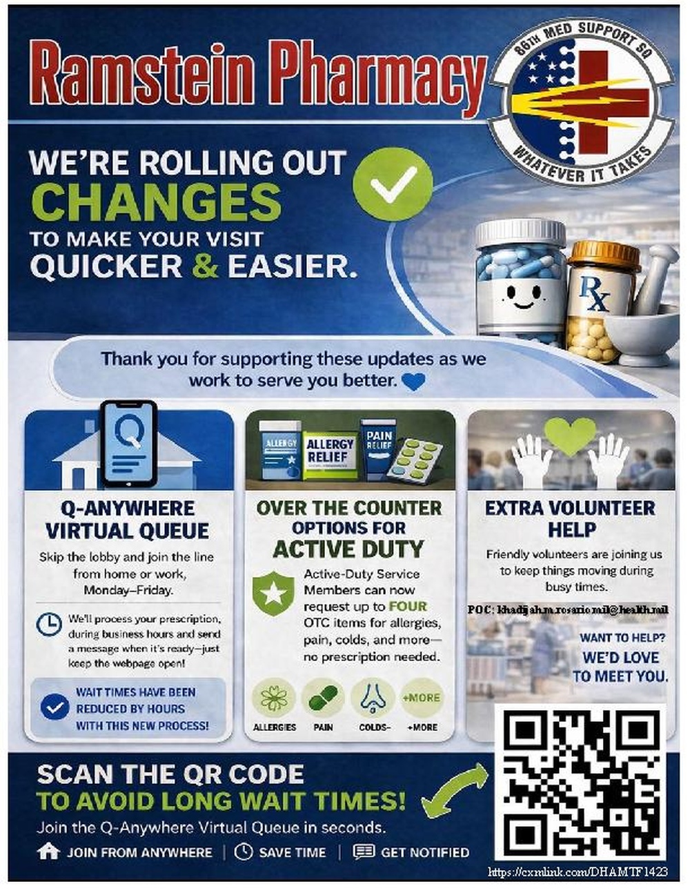 Ramstein Pharmacy modernizes prescription process with virtual queue