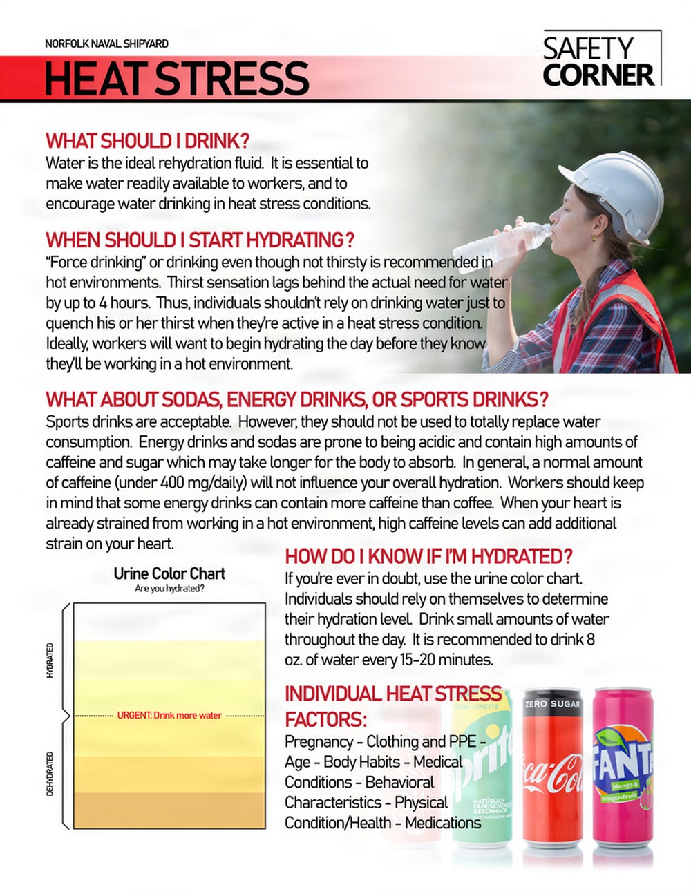 NNSY Safety Corner: Heat Stress and Hydration Safety