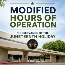Juneteenth Modified Hours of Operation