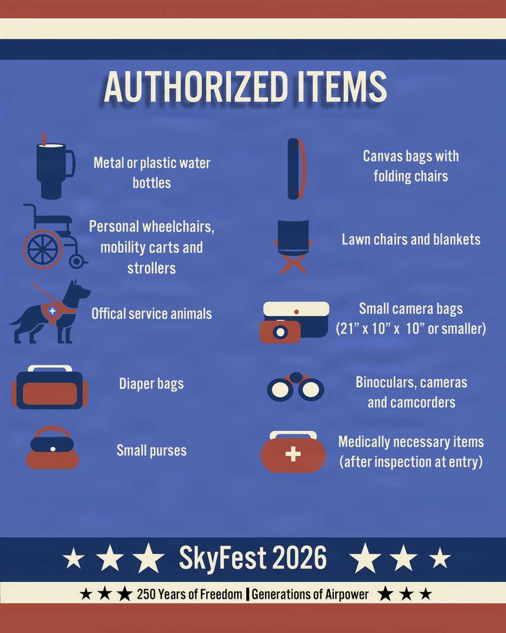 SkyFest 2026 authorized items