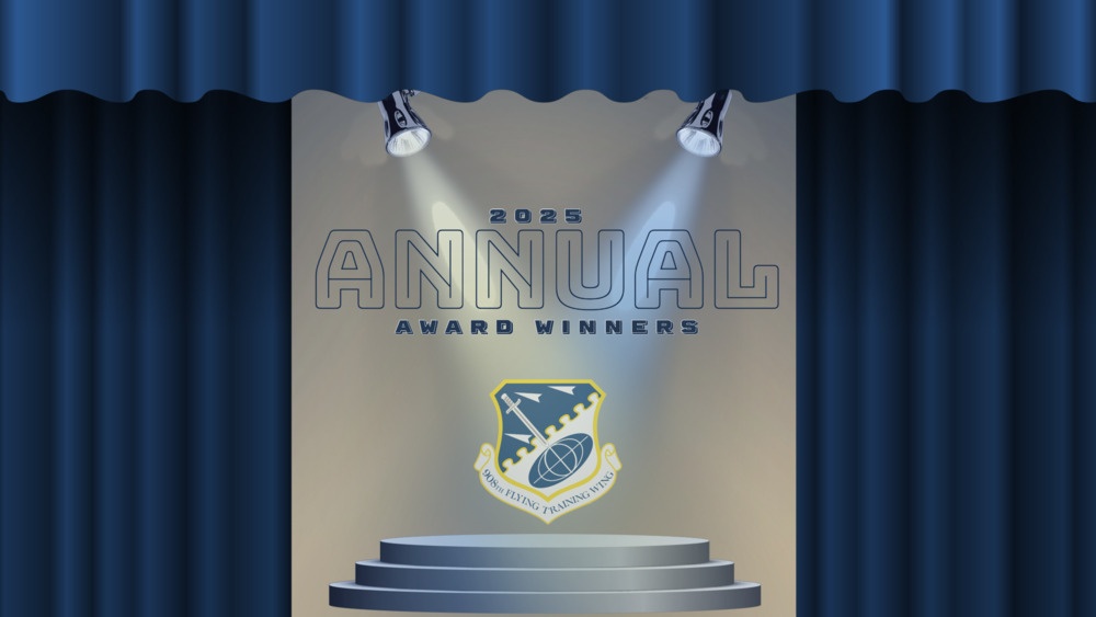908th Flying Training Wing 2025 Annual Award Winners graphic