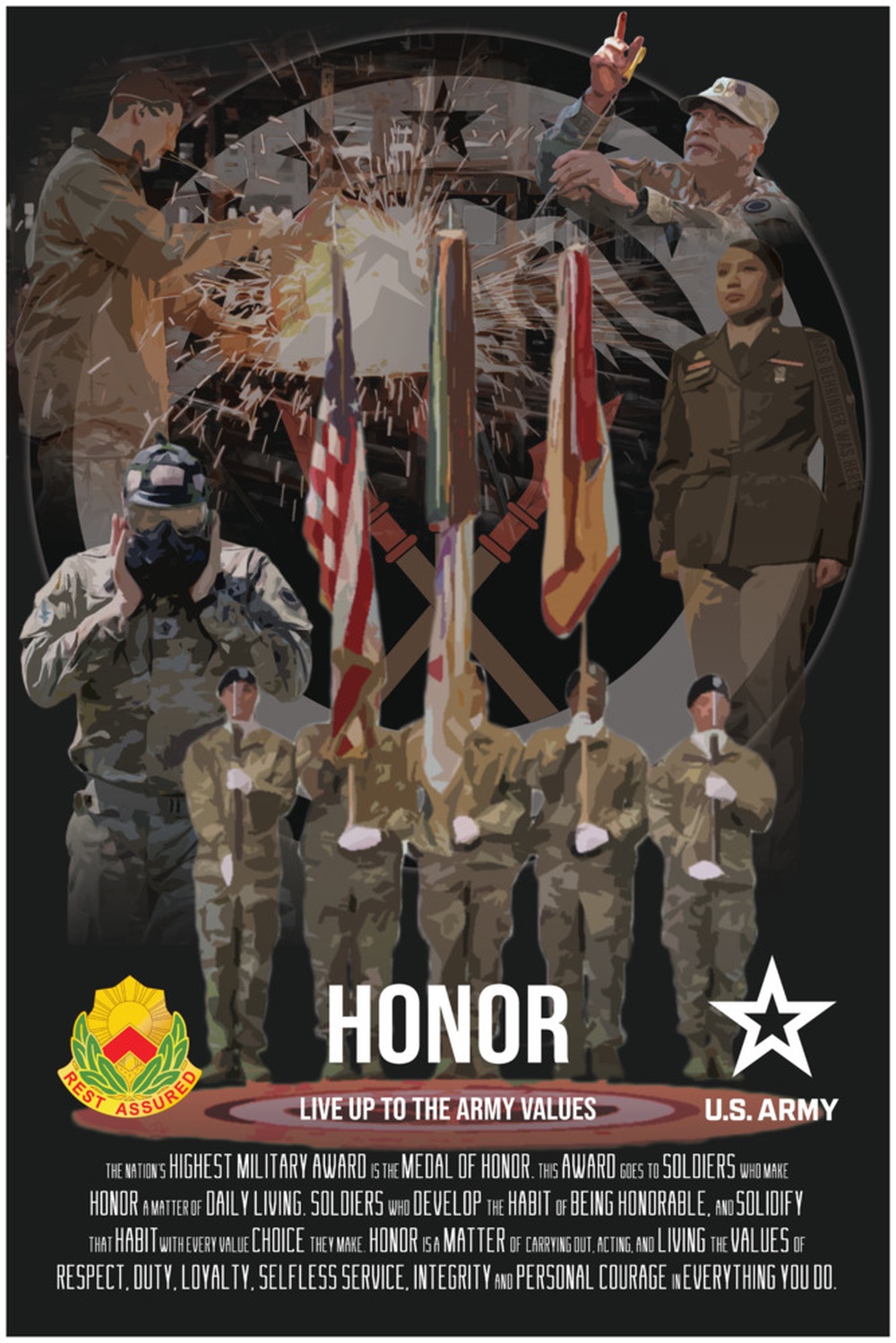 Army Values Poster HONOR