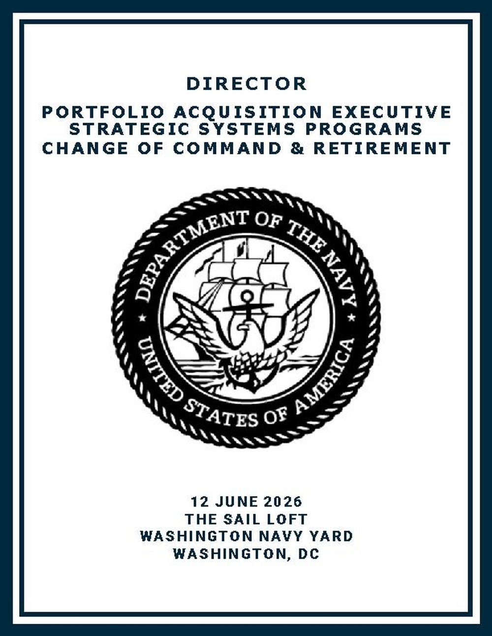 PAE SSP Change of Command Program