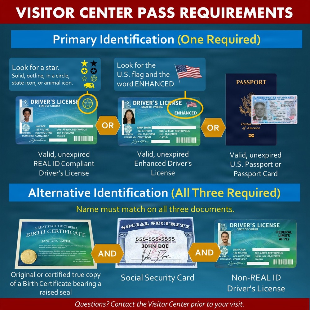Military Installation Visitor Center Pass Requirements Identification Chart