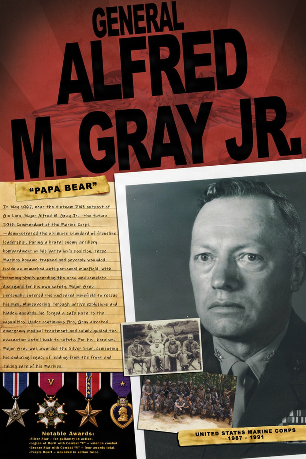 Gen. Alfred M. Gray Jr. artwork display