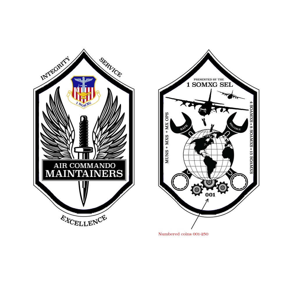 1 SOW senior enlisted leader coin design