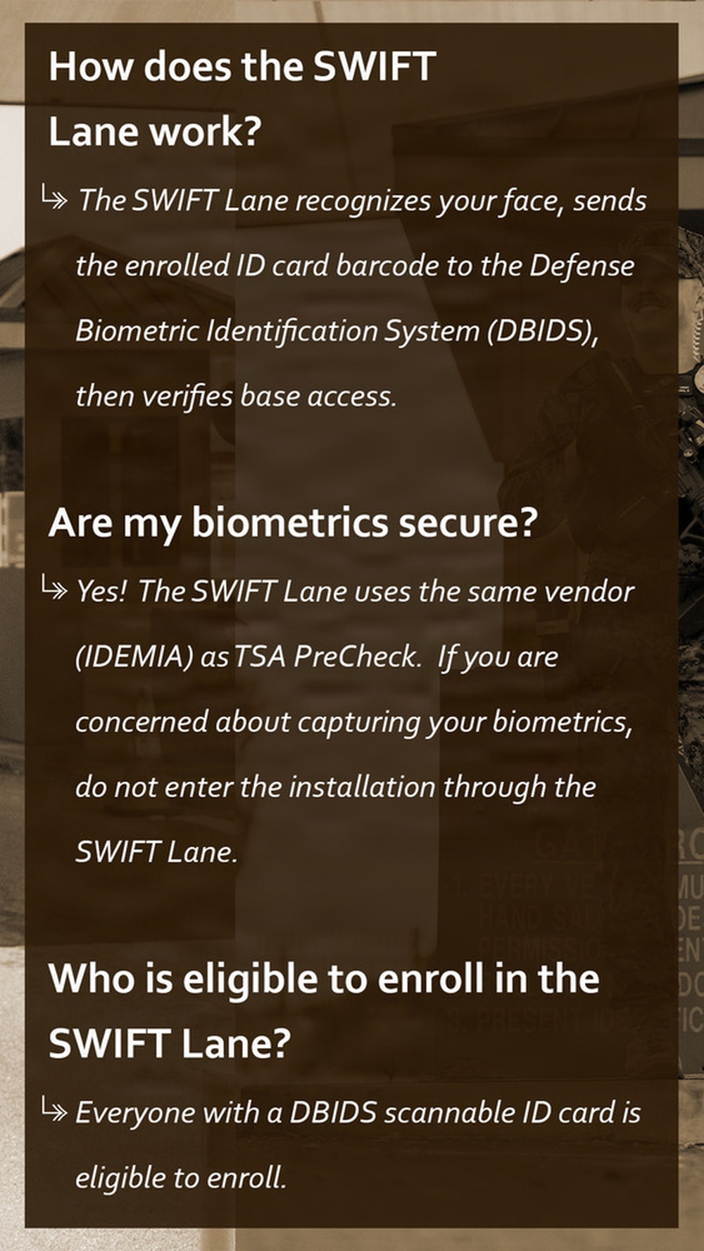 SWIFT Lane FAQ