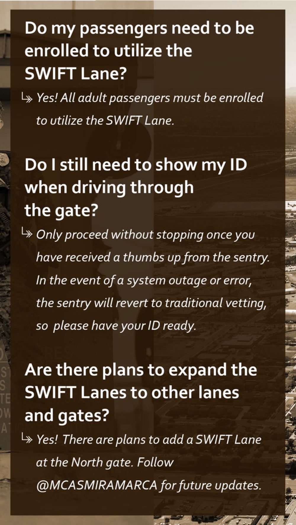 SWIFT Lane FAQ
