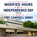 BACH Announces Available Services Independence Day Federal Holiday, Fort Campbell DONSAs