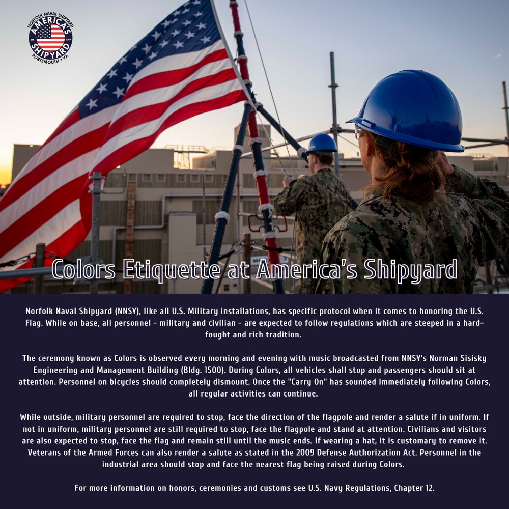 Colors Etiquette at America's Shipyard
