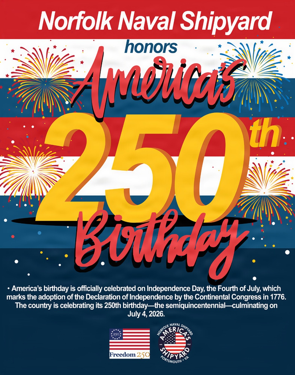 From America's Shipyard - Happy 250th Birthday USA