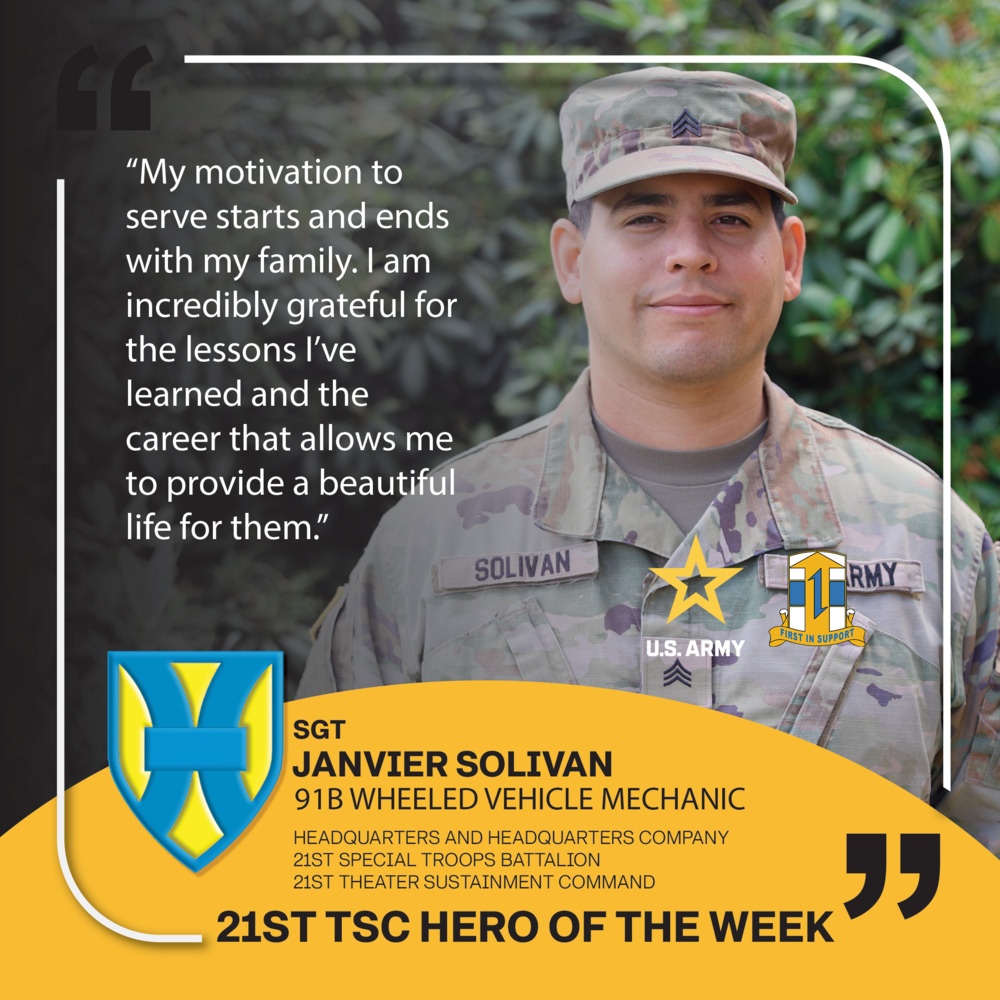 21st TSC Hero of the Week- SGT Janvier Solivan