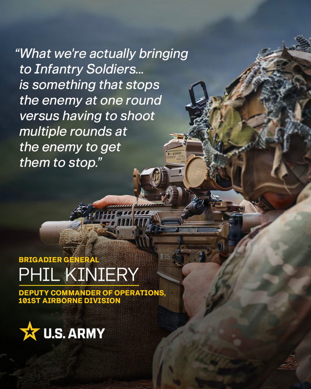 Social 4x5: BG Phil Kiniery on the M7 Rifle - Quote Card
