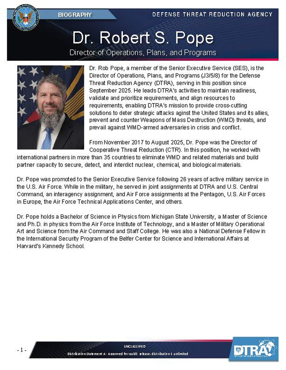 Dr. Robert Pope Bio