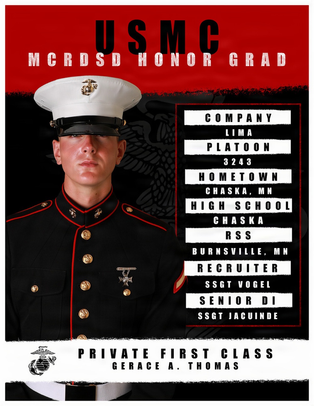 Lima Company Honor Graduate