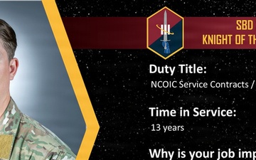 July 2026 Knight of the Month TSgt Brindus