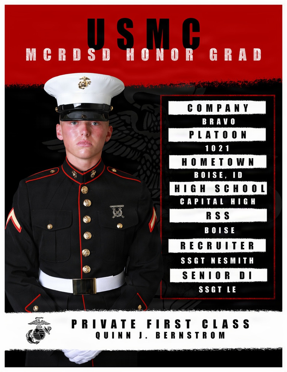 Bravo Company Honor Graduate