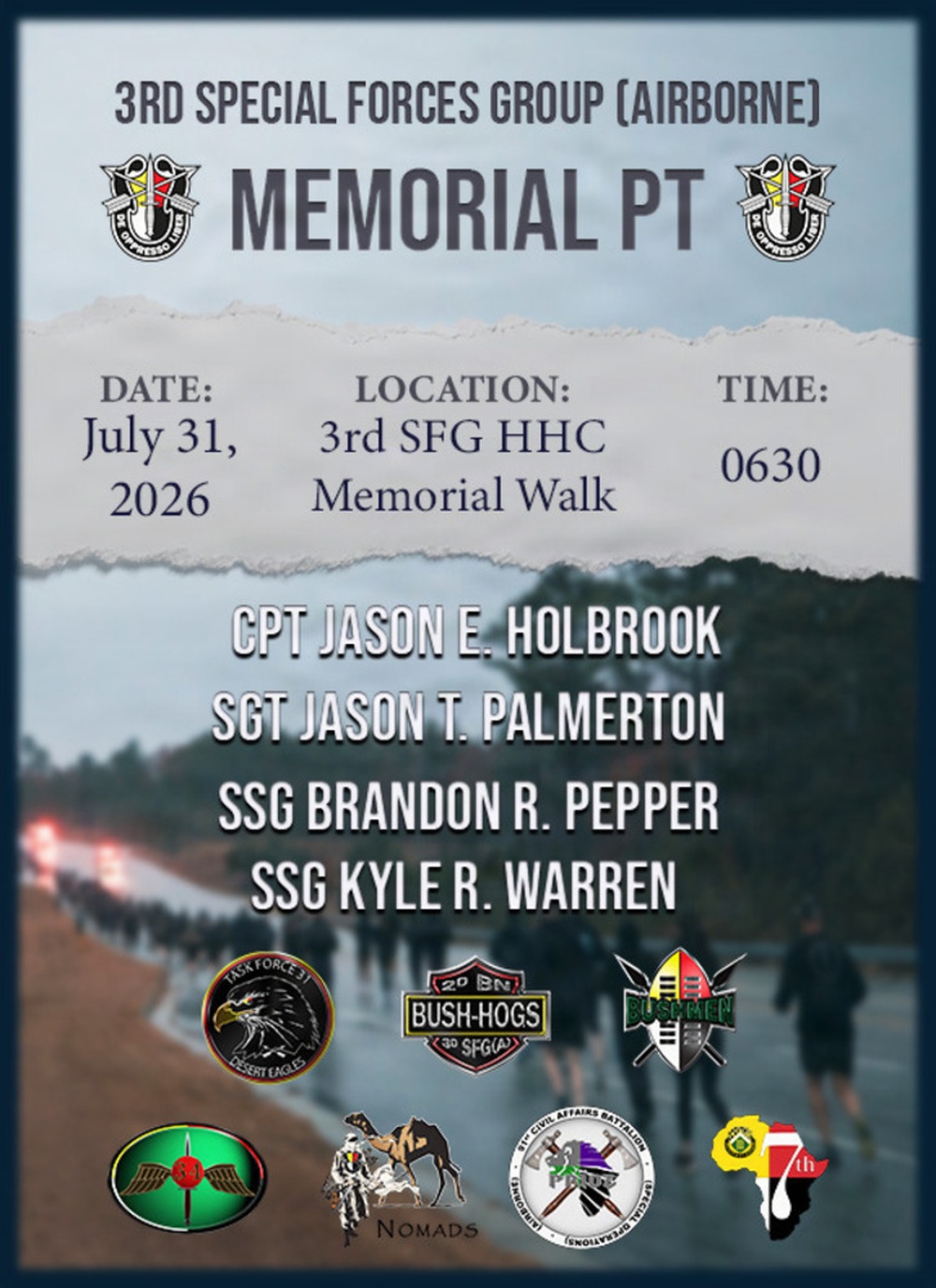 3rd SFG(A) (Airborne) honors fallen Soldiers