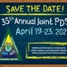 Save the date: 35th Annual Joint PDS