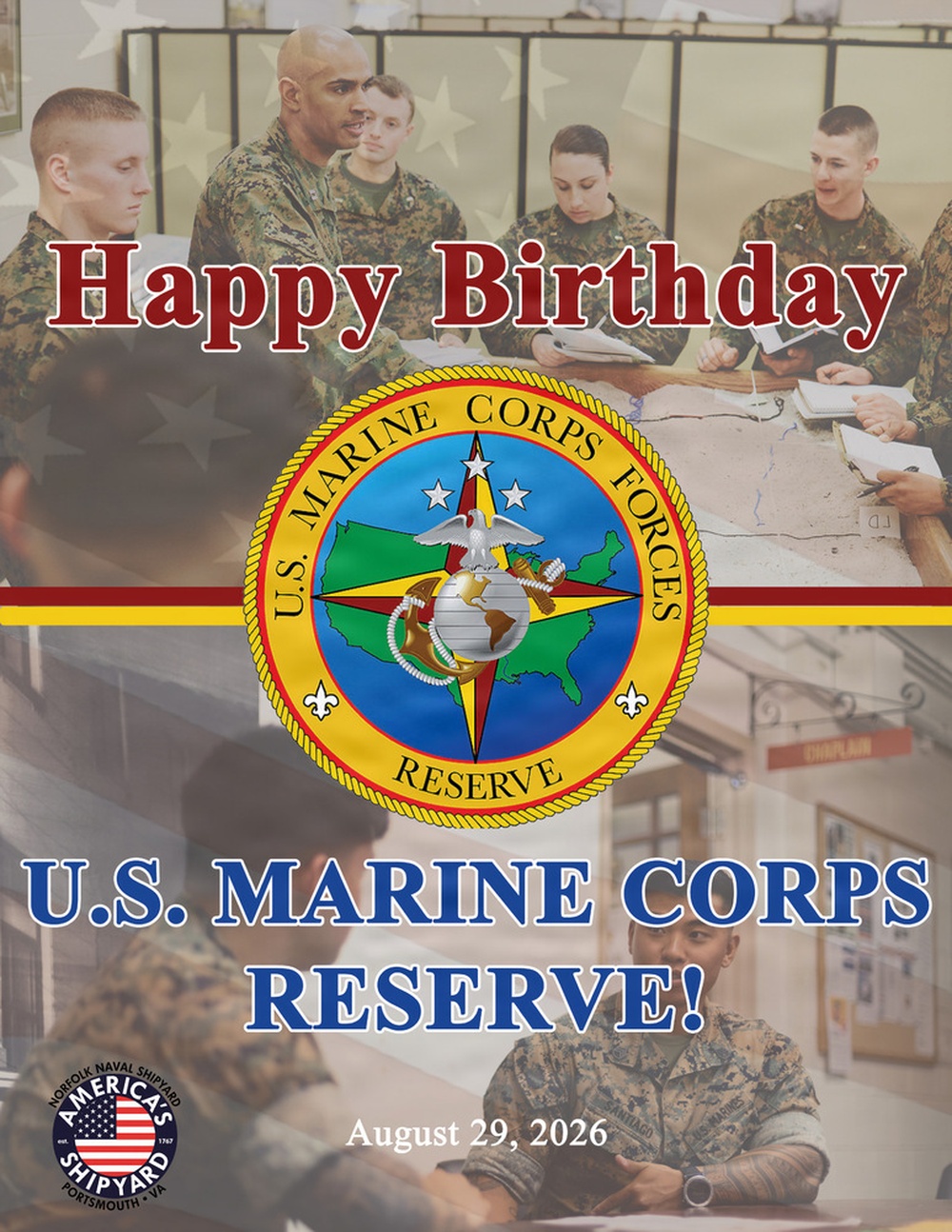 NNSY Celebrates U.S. Marine Corps Reserves Birthday