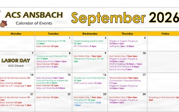 ACS September 2026 Calendar