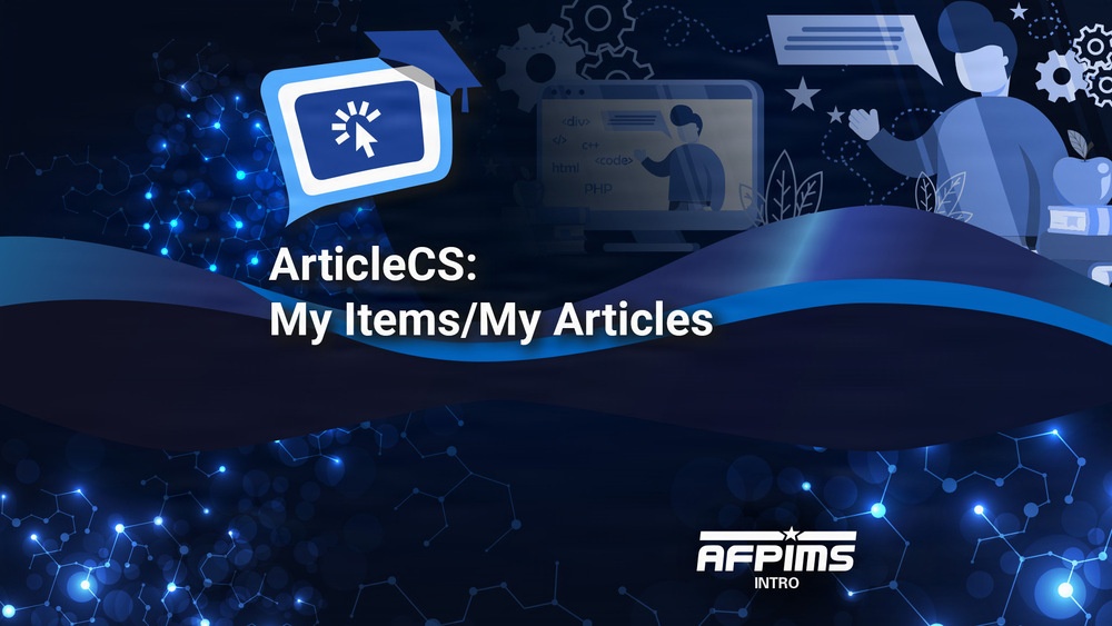 ArticleCS: My Items/My Articles
