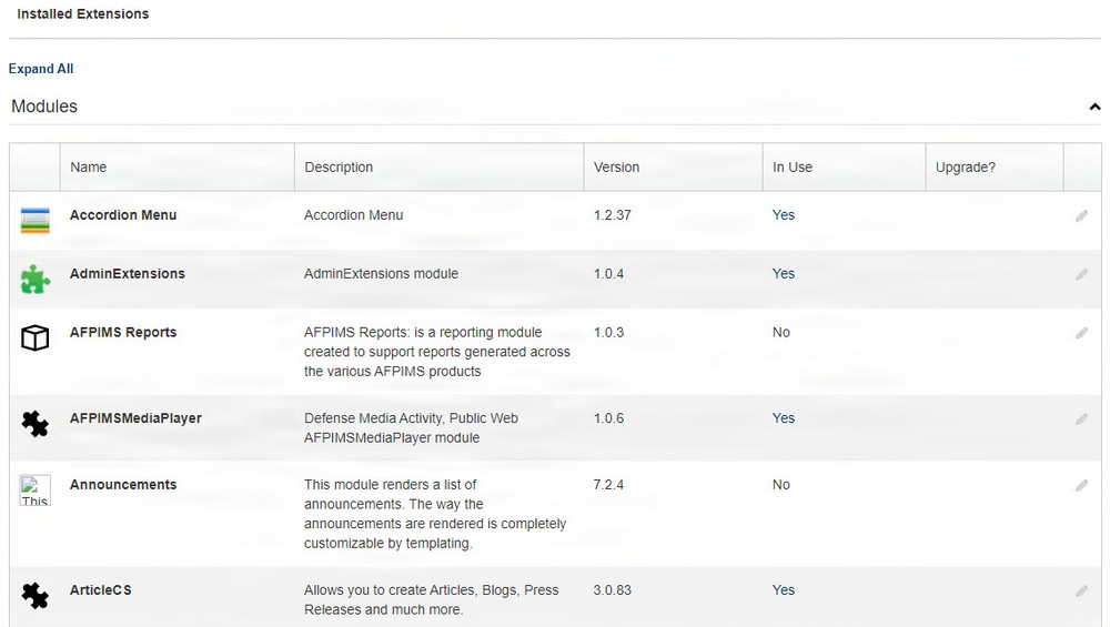 Admin Extensions