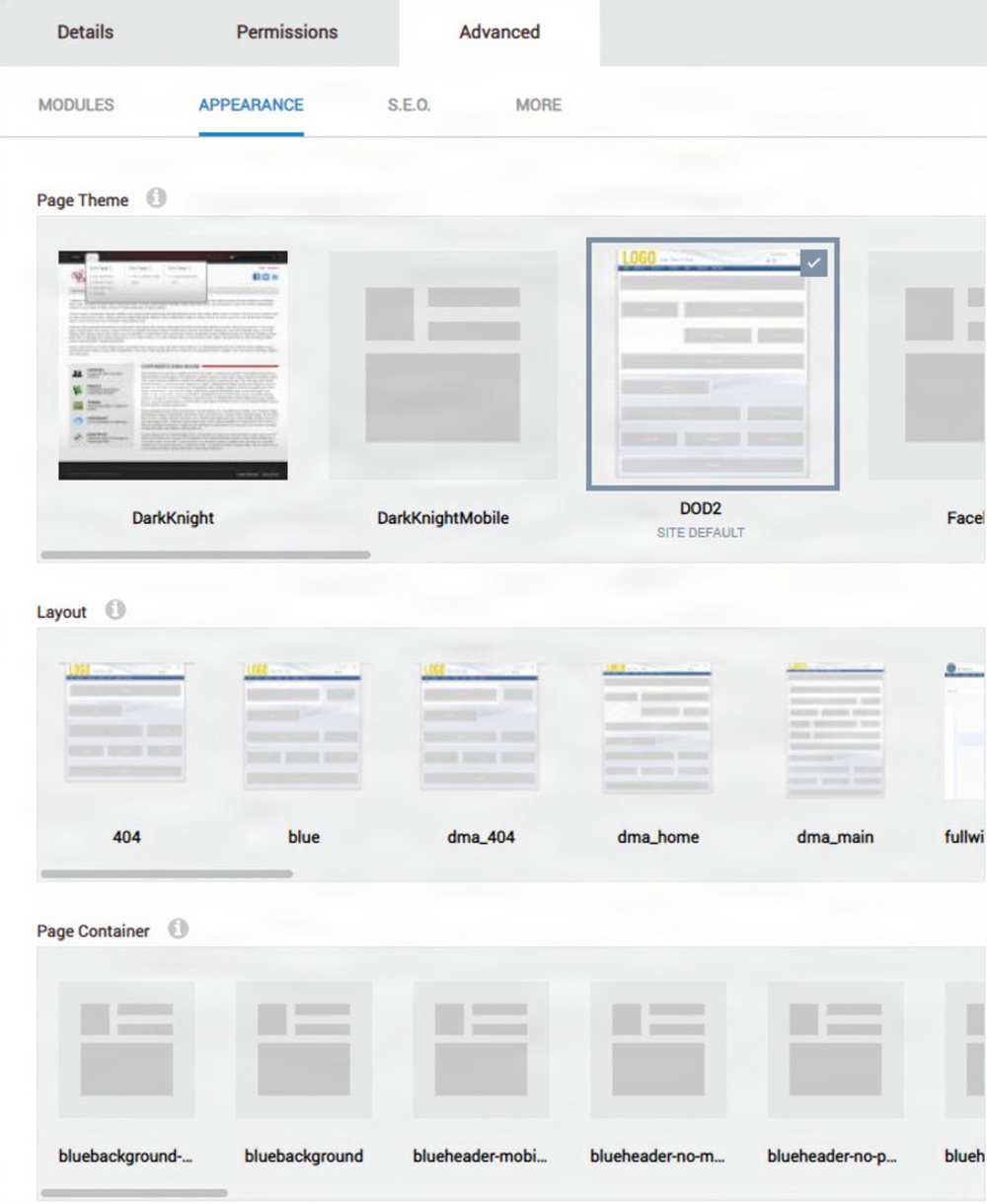 DOD Panes and Layouts