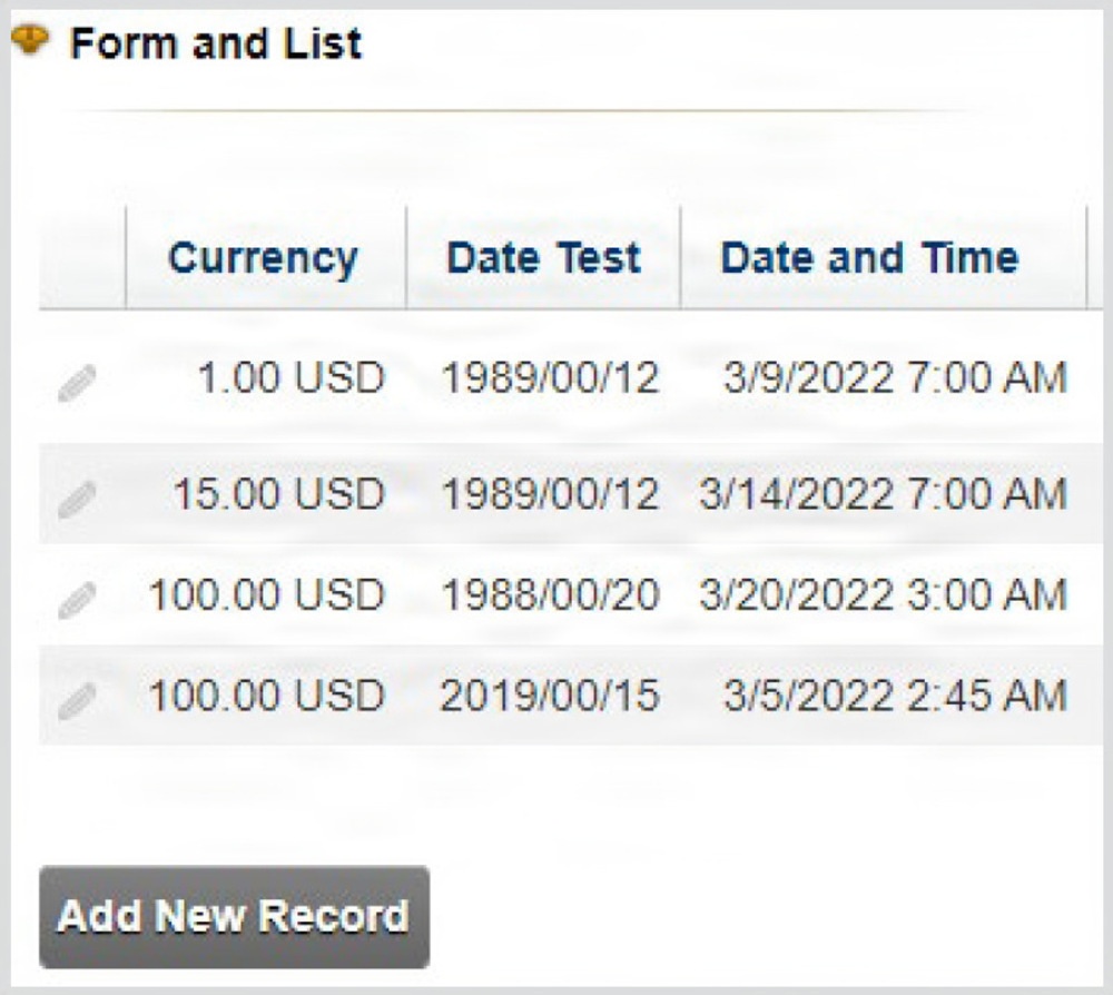 Form and List