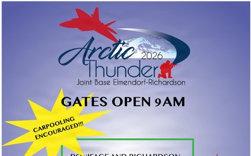 Arctic Thunder Open House gate information graphic