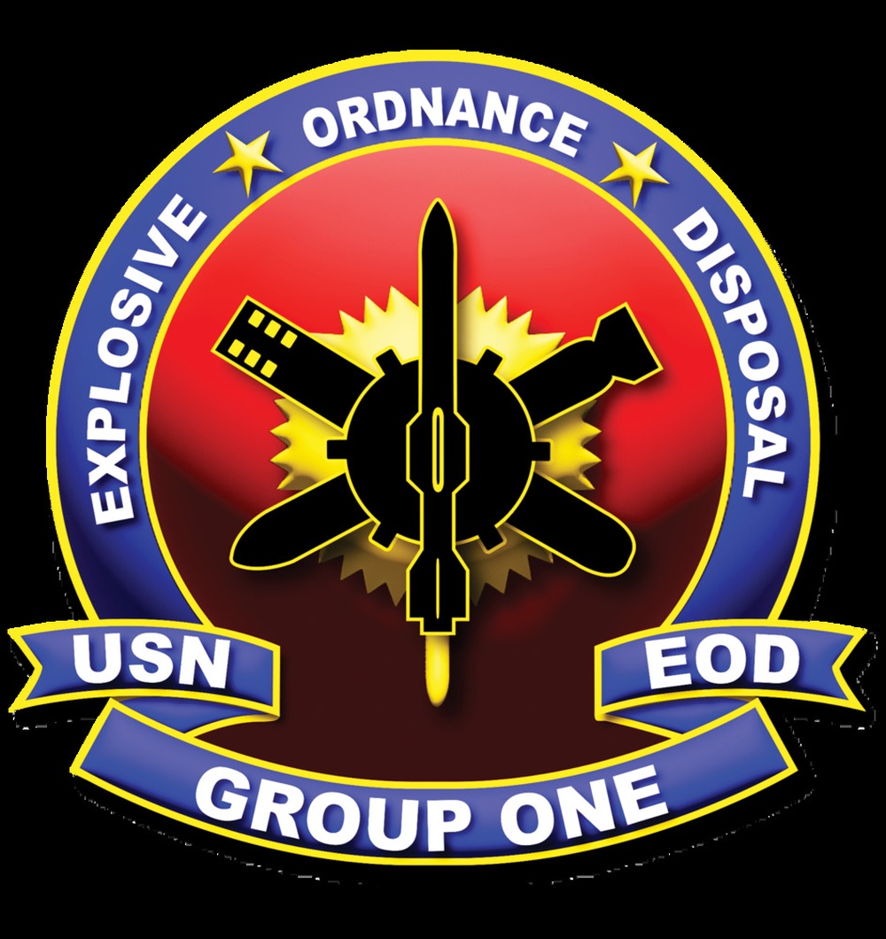 The official command logo of Explosive Ordnance Disposal Group (EODGRU) 1