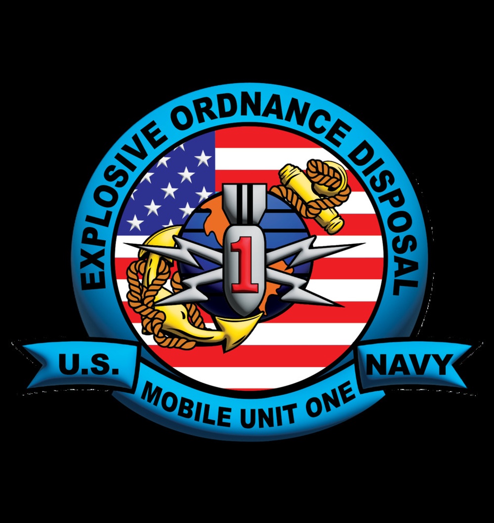 The official command logo of Explosive Ordnance Disposal Mobile Unit (EODMU) 1
