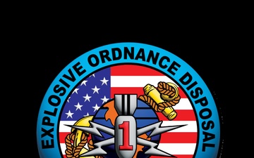 The official command logo of Explosive Ordnance Disposal Mobile Unit (EODMU) 1