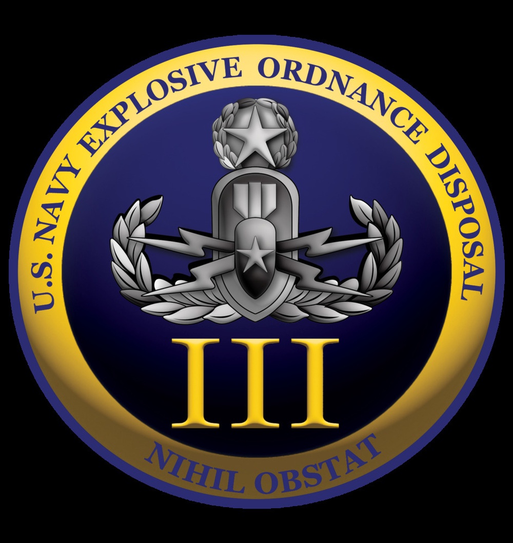 The official command logo of Explosive Ordnance Disposal Mobile Unit (EODMU) 3
