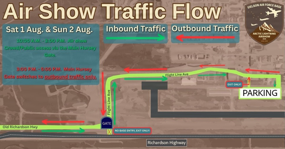 2026 Arctic Lightning Air Show Traffic Flow
