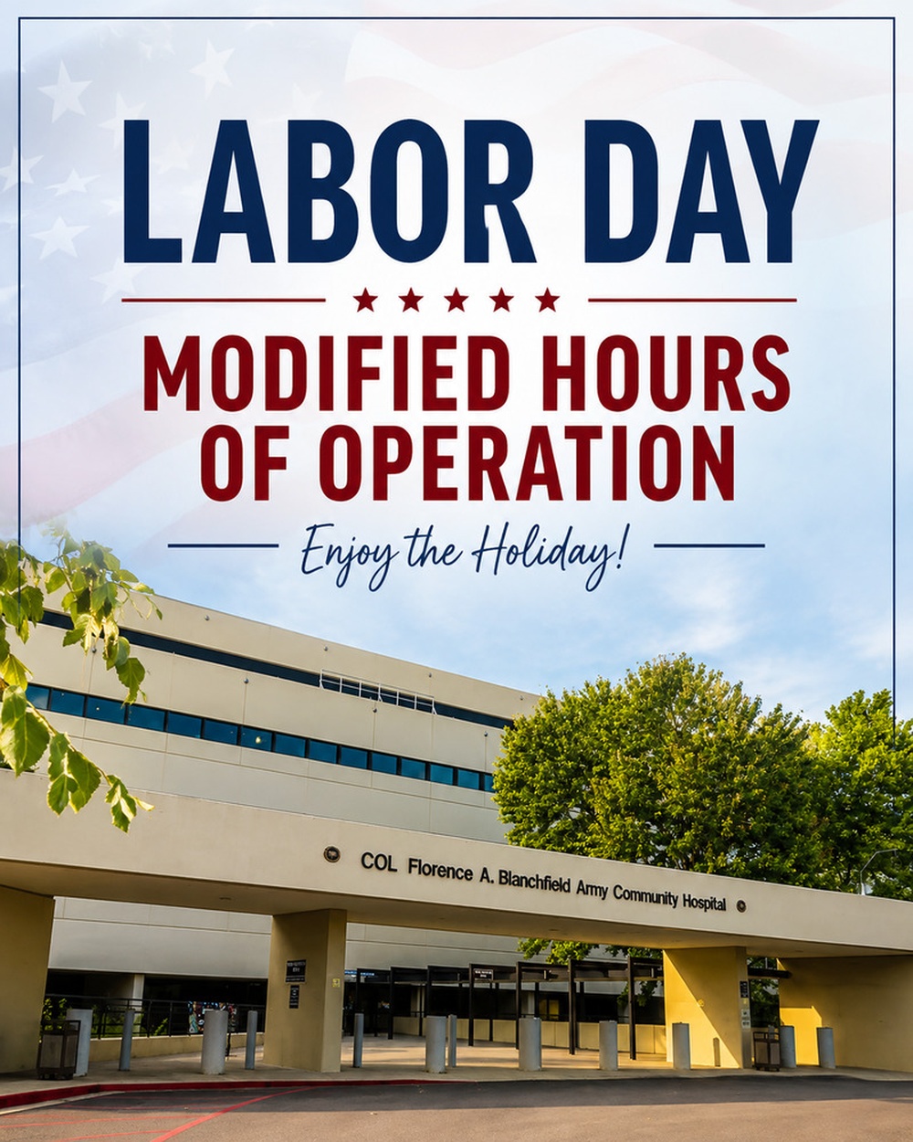 Labor Day Modified Hours of Operation