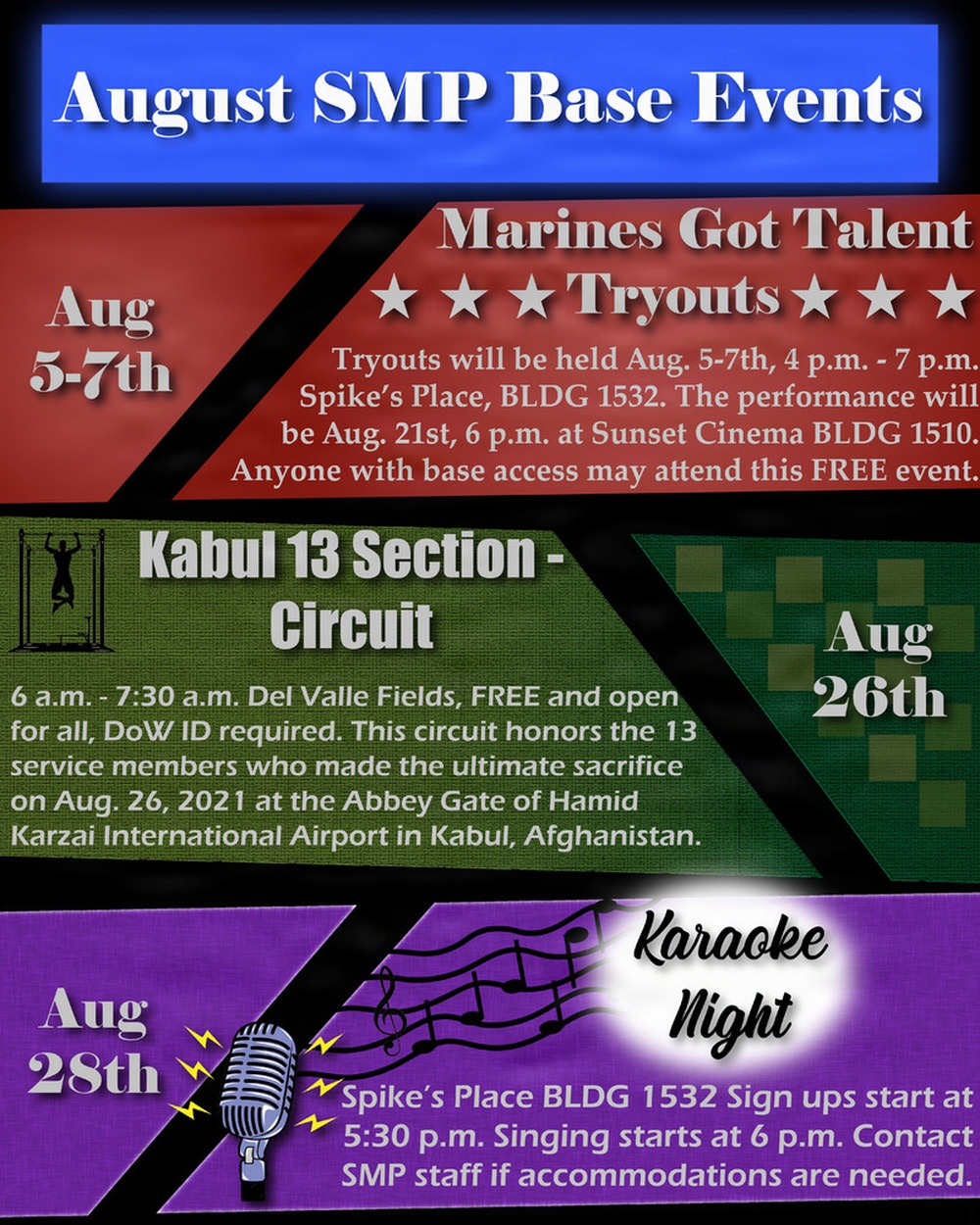 MAGTFTC Monthly: Single Marines Program August Events