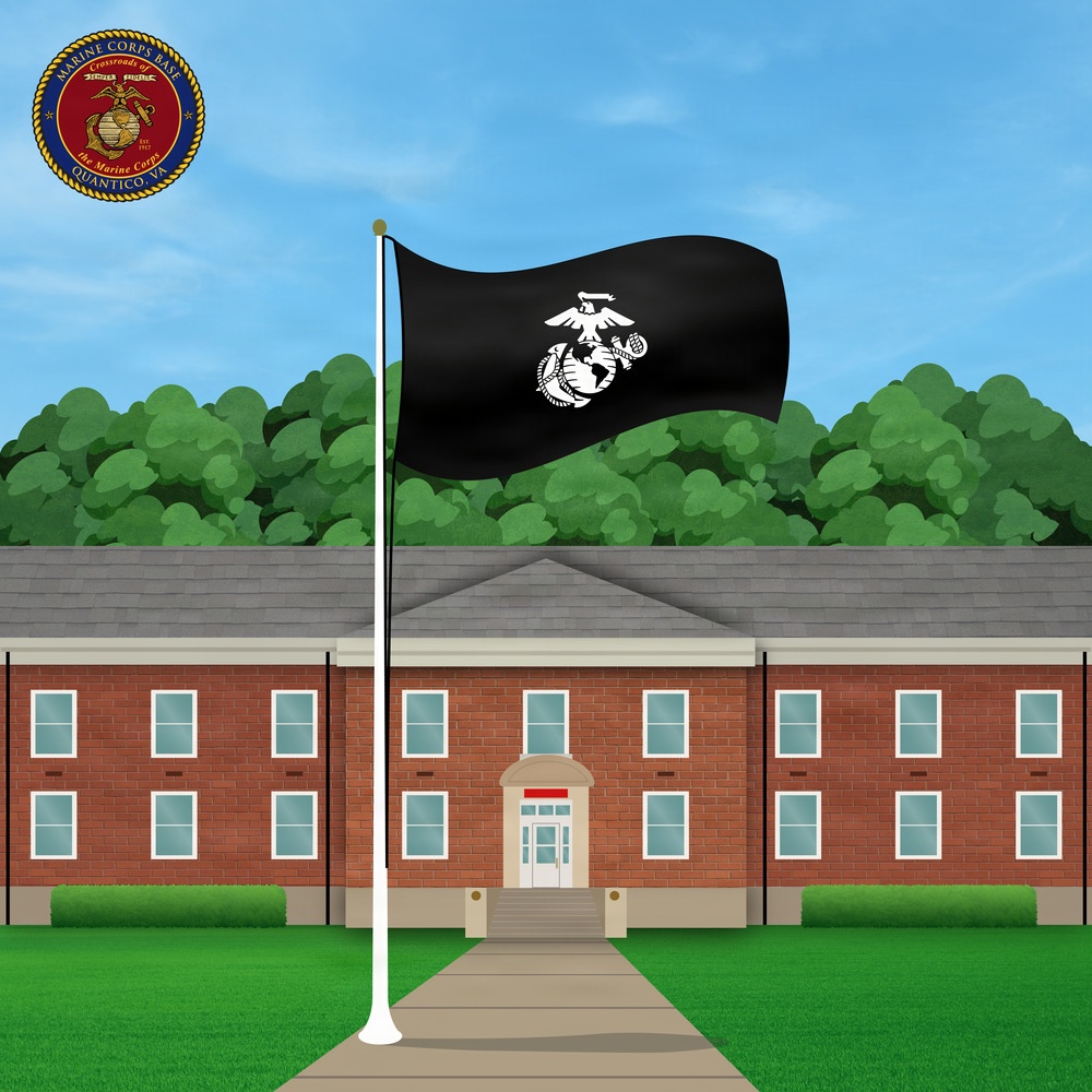 MCB Quantico Flag Conditions | Black Flag Graphic